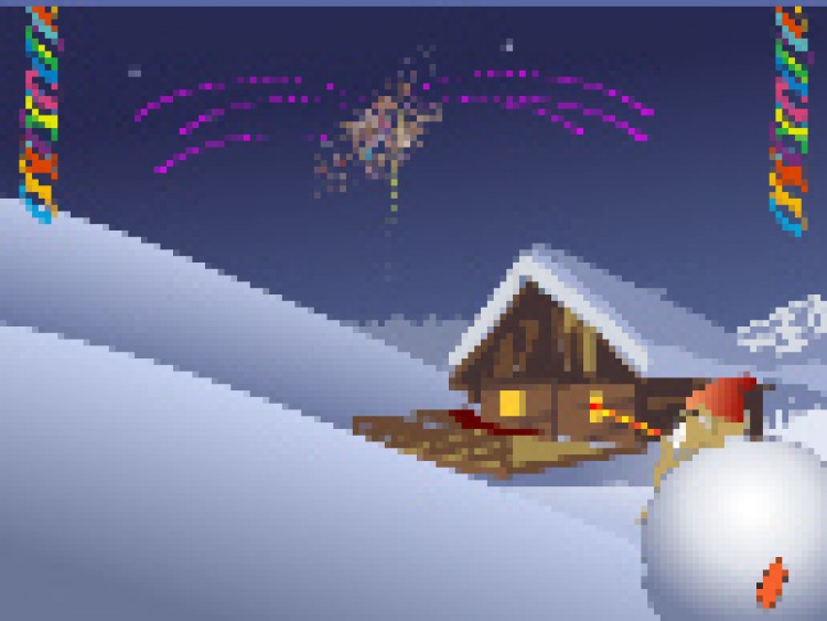 Silvester - Grusskarte - Gewaltiger Rutsch Bild 1